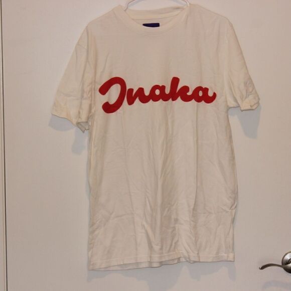 NWOT INAKA white tee women/ men size Medium - Picture 3 of 10